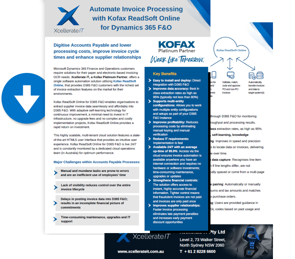 Xcellerate IT ReadSoft Online Brochure - Dynamics 365 F&O